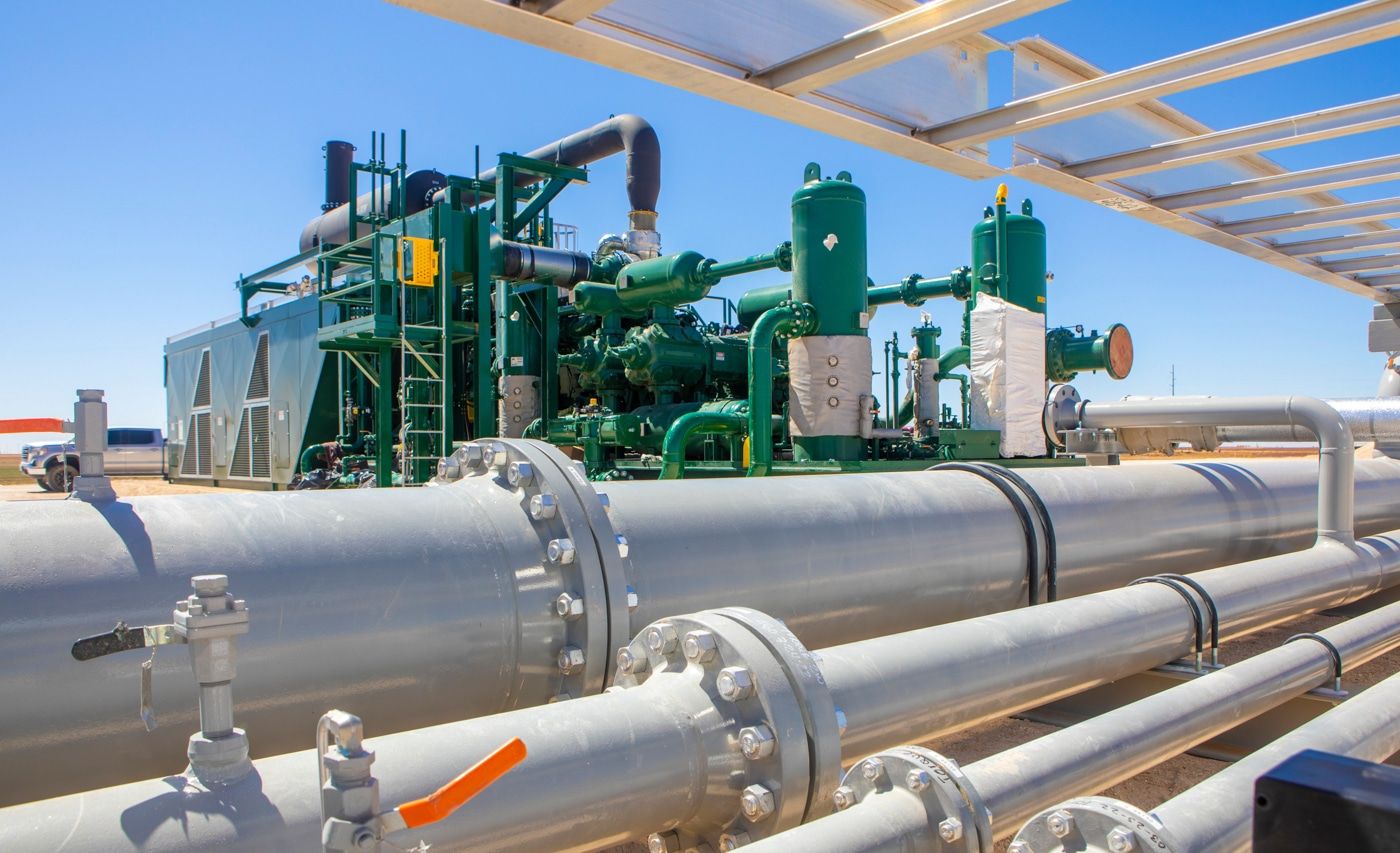 Gas processing facility piping surveyed by Saul Surveying & Mapping in South Mississippi